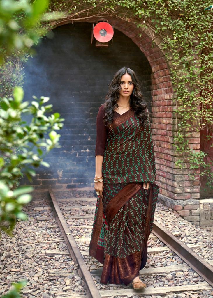 Lt Prerna Casual Wear Soft Linen Designer oarty Wear Saree Collection at Wholesale Price